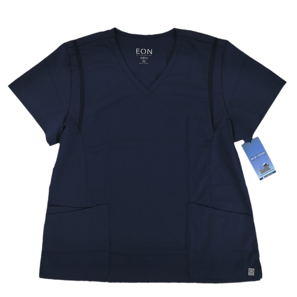 Maevn EON Scrub Top 1758-TNY True Navy